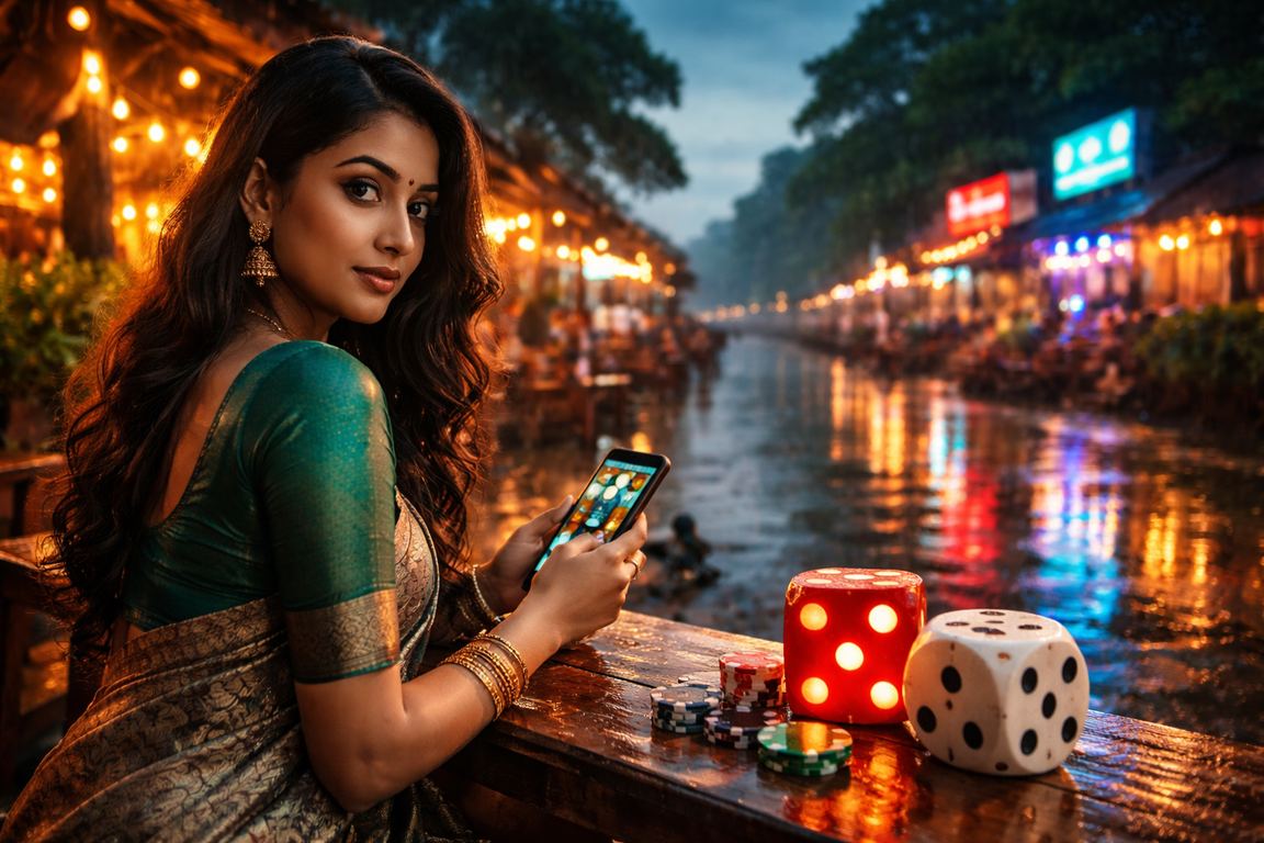Neon Dice Game Scene in Cumilla